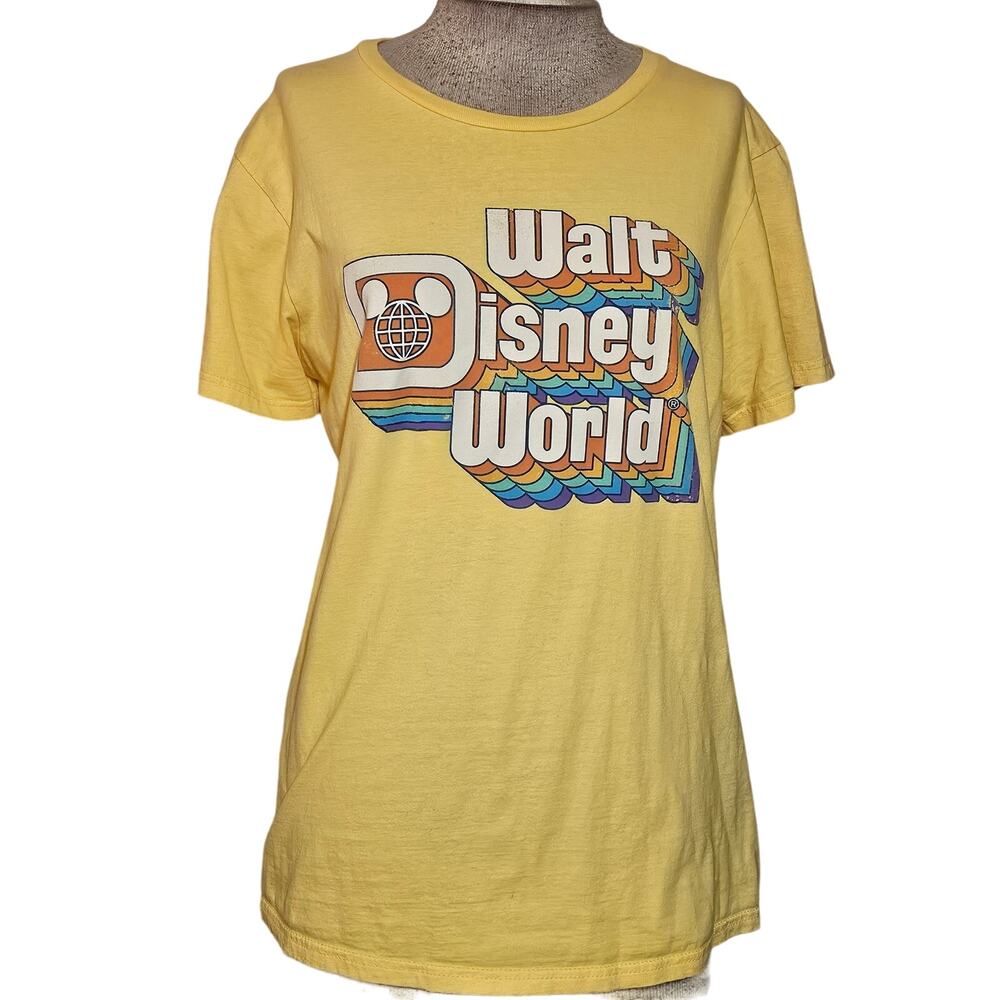 Disney Parks Yellow Walt Disney World Tee Shirt Size Medium
